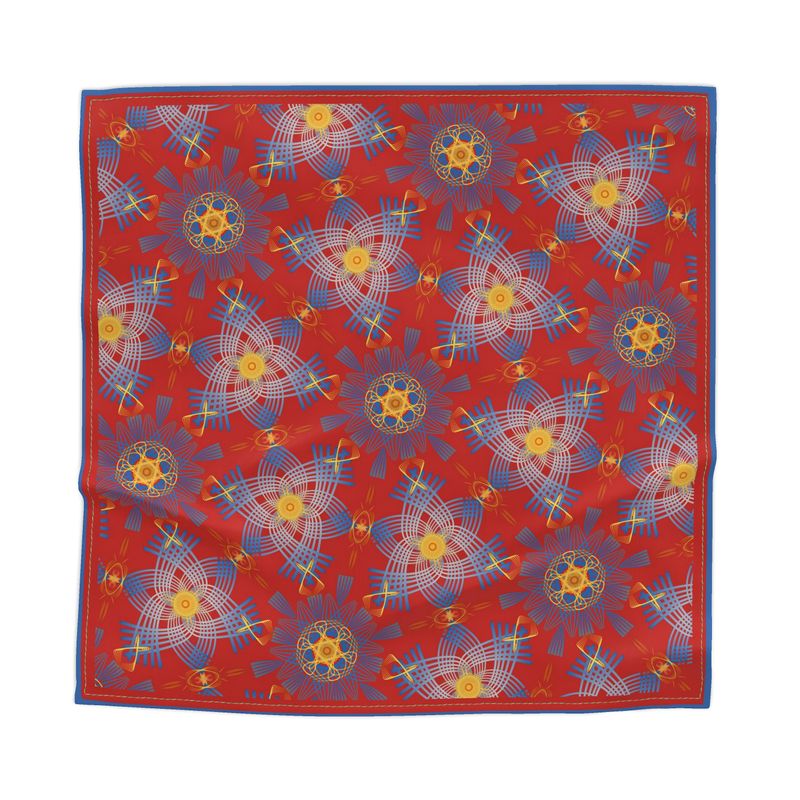 Large square silk scarf.