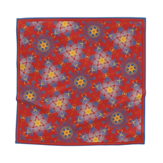 Large square silk scarf.