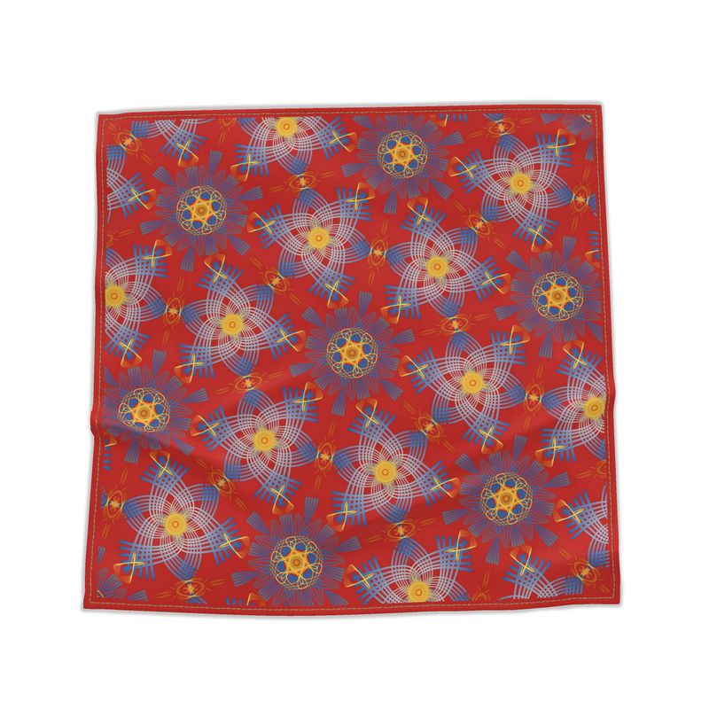 Large square silk scarf.